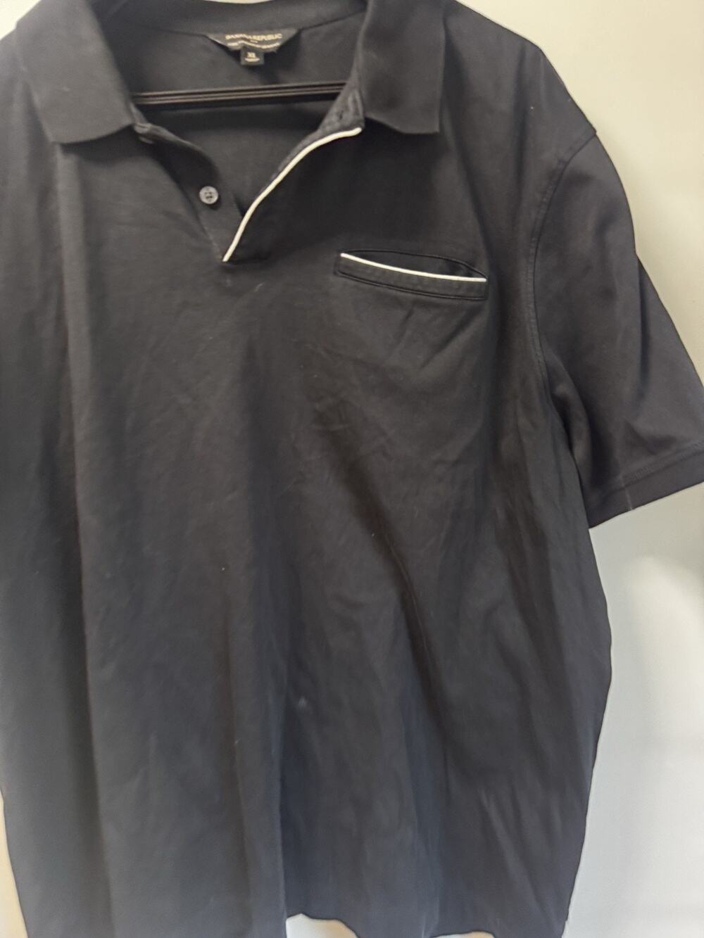 Banana Republic Men’s Black Luxury-Touch Polo Shirt XL